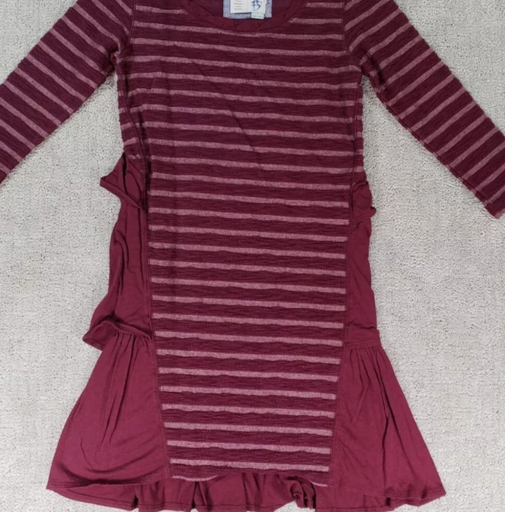 Striped Burgundy Sweater. Saturday Sunday Anthropologie Womens Sweater Dress XL